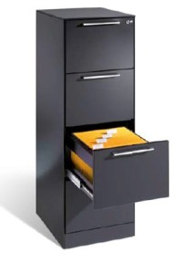 Szafa kartotekowa 4-szufladowa A 4  metalowa C+P 146225-421
