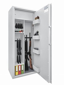 Szafa na broń długą Arsenał 1454T ZAMEK ELEKTRONICZNY BIAŁA